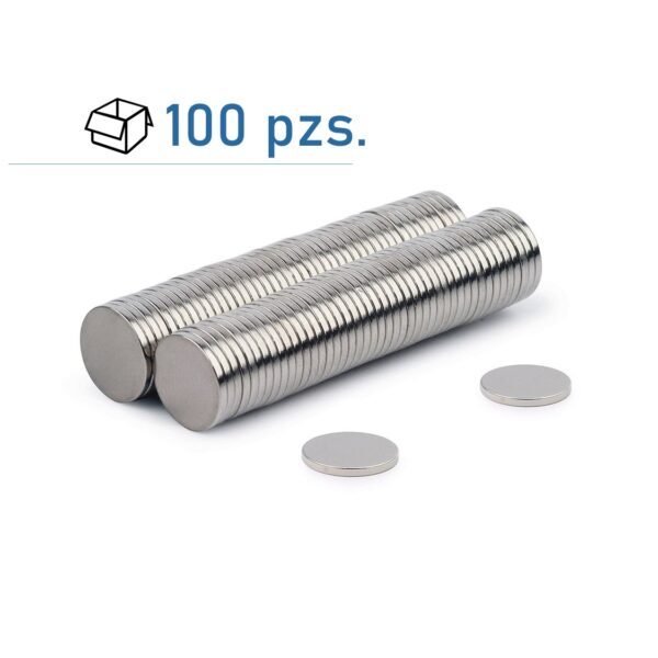 Conjunto de imanes de disco Ø 10×1 mm/ 100 pzs.