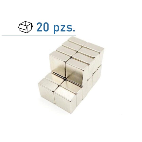 Conjunto de imanes de bloque 10х10×5 mm/ 20 pzs.