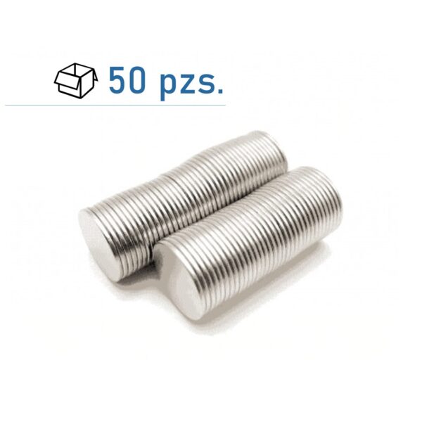 Conjunto de imanes de disco Ø 15×1 mm/ 50 pzs.