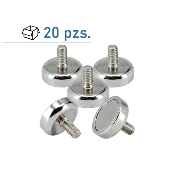 Conjunto de imanes con tornillo C16 (M4)/ 20 pzs.