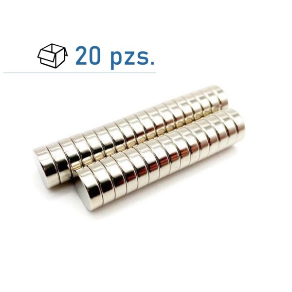 Conjunto de imanes de disco Ø 10×4 mm/ 20 pzs.