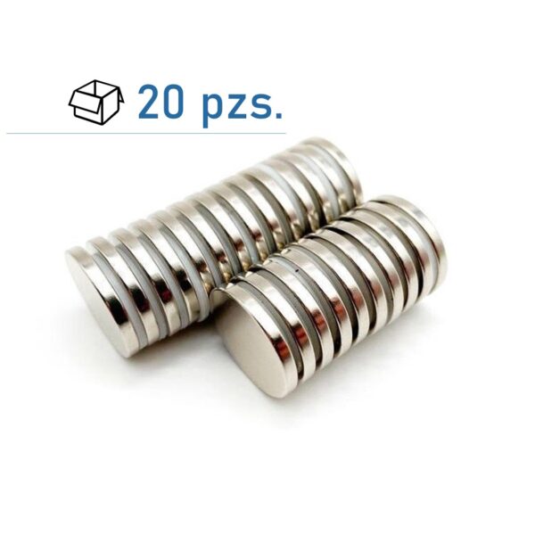 Conjunto de imanes de disco Ø 18×2 mm/ 20 pzs.