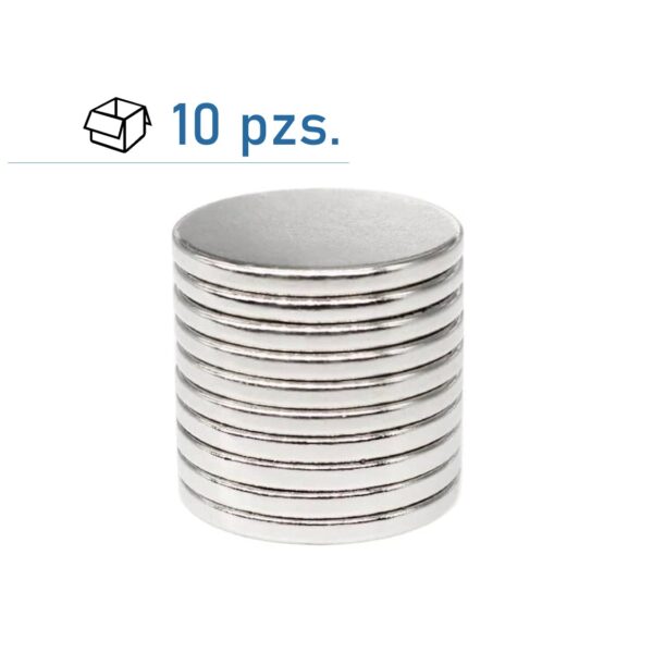 Conjunto de imanes de disco Ø 18×2 mm/ 10 pzs.