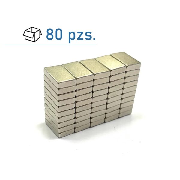 Conjunto de imanes de bloque 10х6×2 mm/ 80 pzs.