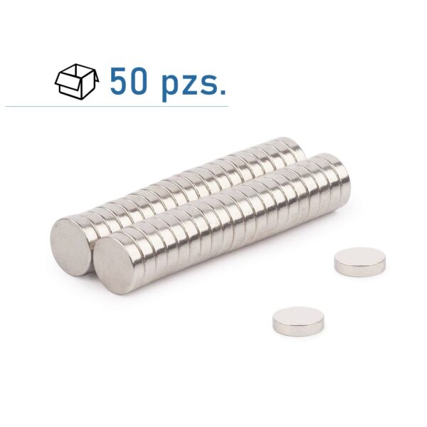 Conjunto de imanes de disco Ø 8×2 mm/ 50 pzs.